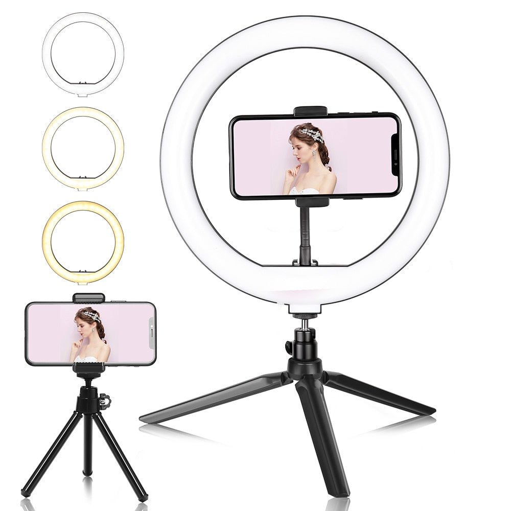 Dimmable-RGB-LED-Selfie-Ring-Fill-Light-Photo-Ring-Lamp-With-Tripod-For-Makeup-Video-Live