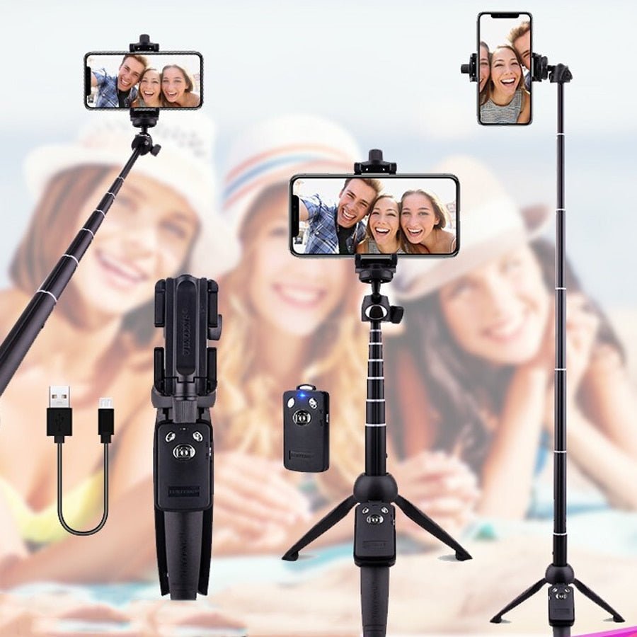 Ultra-Light-Selfie-Stick-Tripod-For-Phone-With-Remote-Control-Monopod-205-1000MM-Foldable-Support-Live